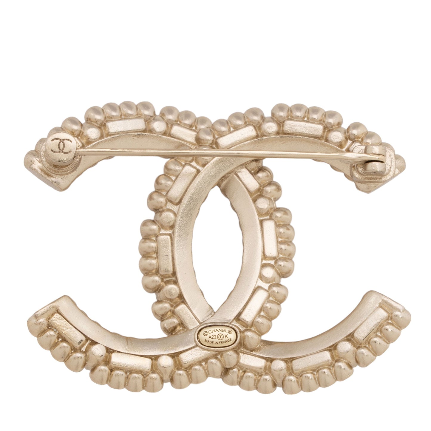 Chanel Pearl Crystal CC Brooch (SHF-fHOgJc)