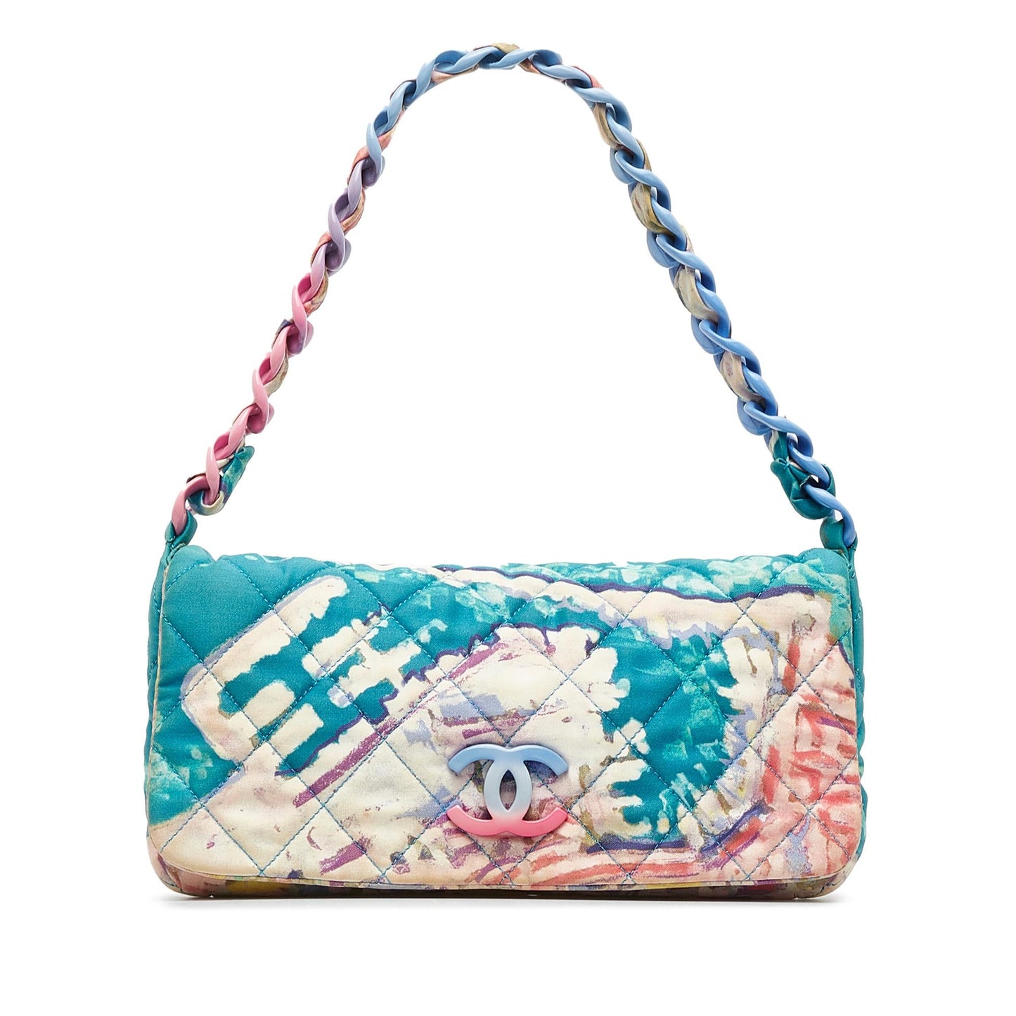 Chanel Printed Canvas Watercolor Pochette Flap (SHG-LineIE)