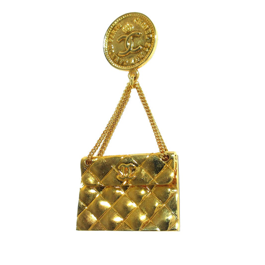 Chanel Quilted Flap Bag CC Brooch (SHG-SdVE0K)