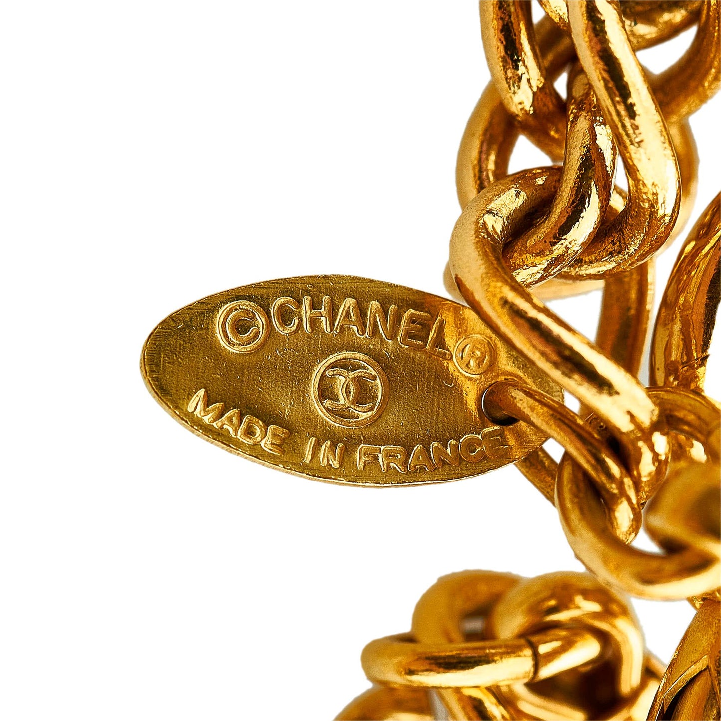 Chanel Quilted Framed Magnifying Glass Pendant (SHG-807Toj)