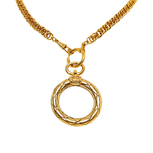 Chanel Quilted Framed Magnifying Glass Pendant (SHG-807Toj)