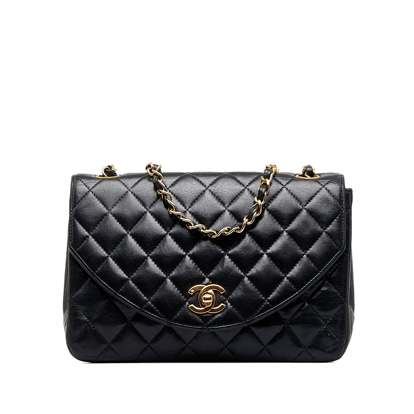 Chanel Quilted Lambskin Half Moon Single Flap (SHG-pMeycG)