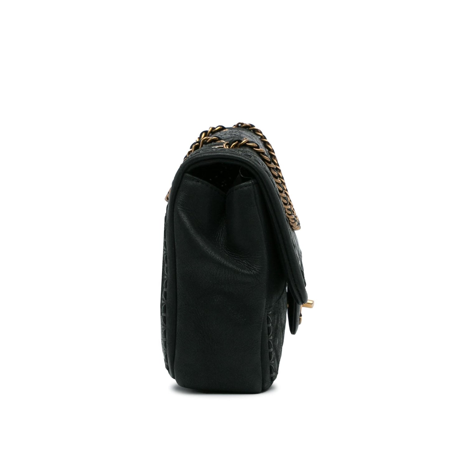 Chanel Quilted Lambskin Stitch Single Flap (SHG-usc1SB)