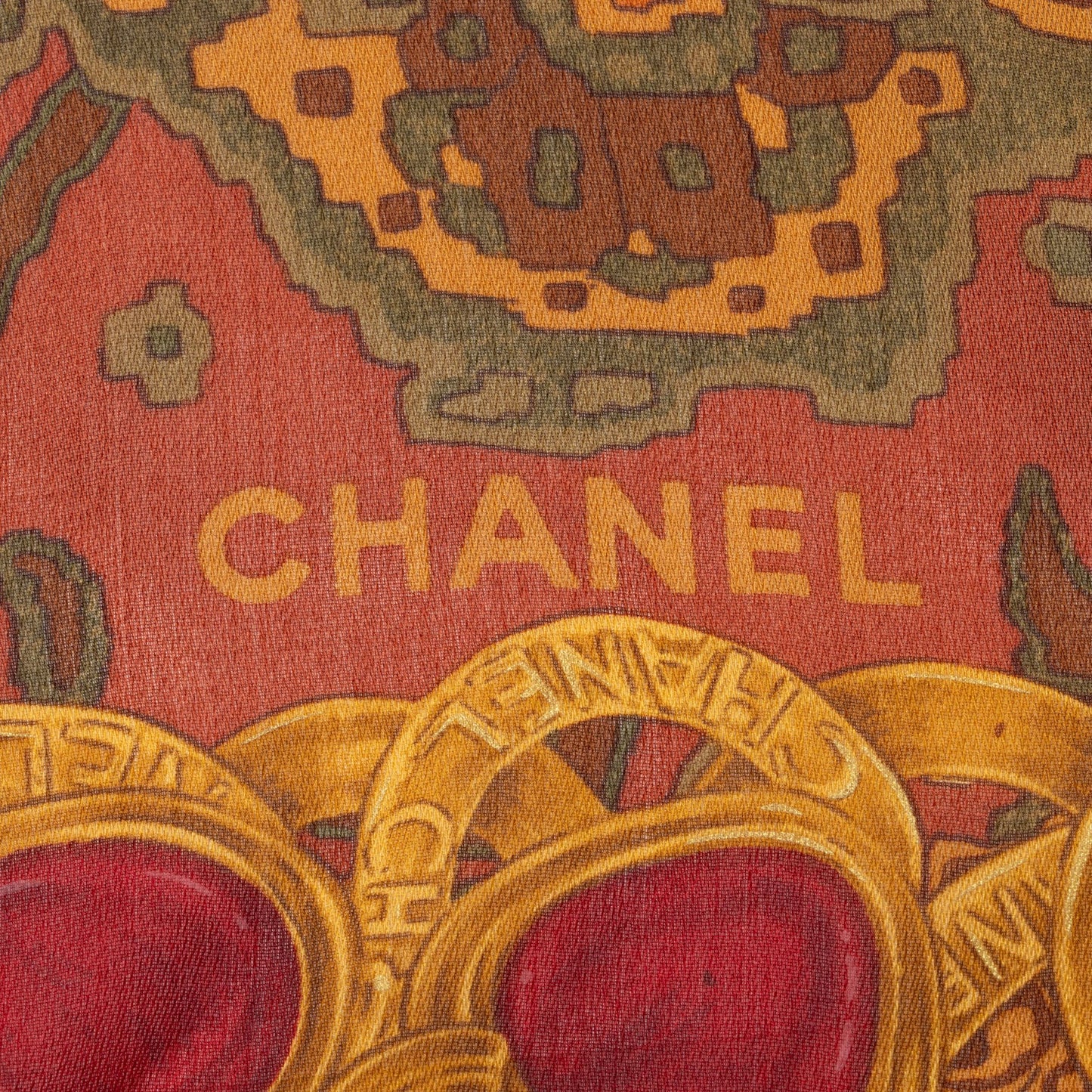 Chanel Silk Gripoix CC 90cm Scarf (SHF-agxQNi)