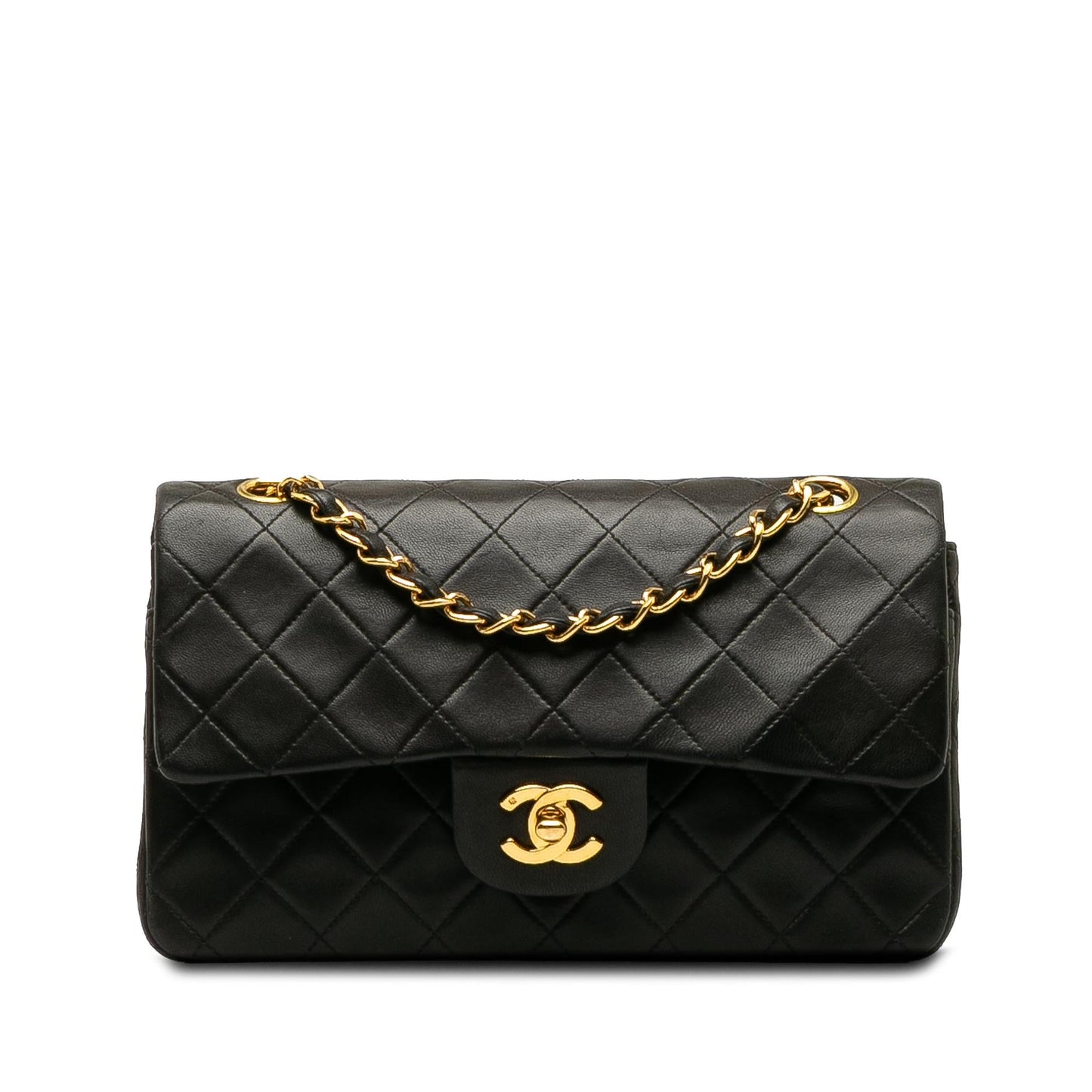 Chanel Small Classic Lambskin Double Flap Bag (SHG-U4aUjJ)