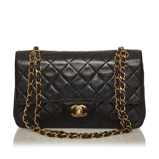 Chanel Small Classic Lambskin Double Flap (SHG-nL1eWl)