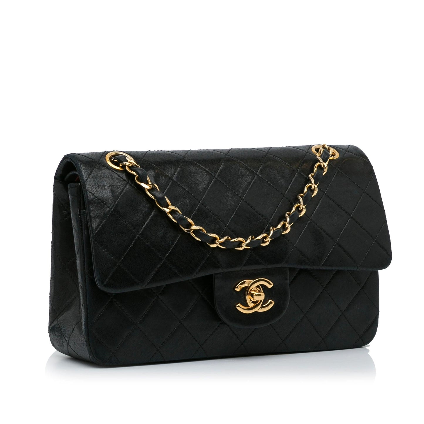 Chanel Small Classic Lambskin Double Flap (SHG-RDR1dh)