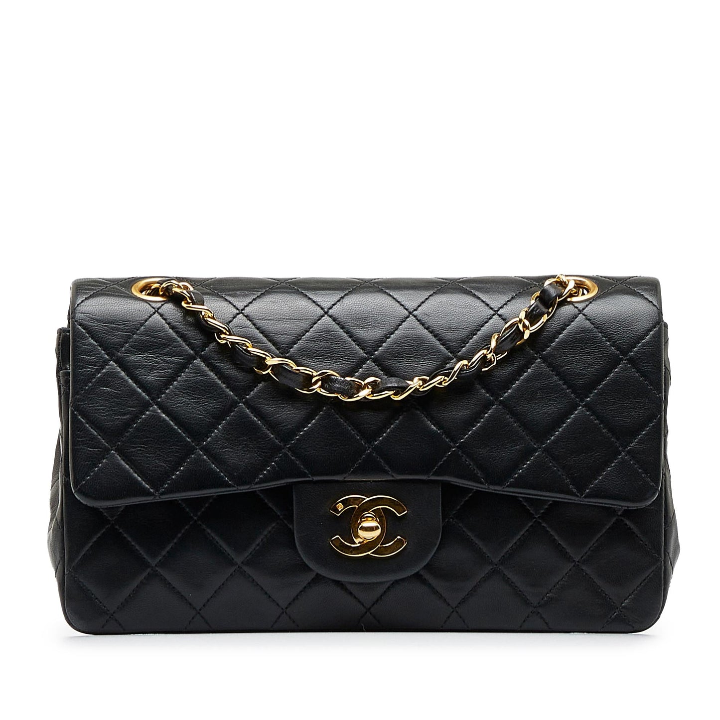 Chanel Small Classic Lambskin Double Flap (SHG-VK8E3E)