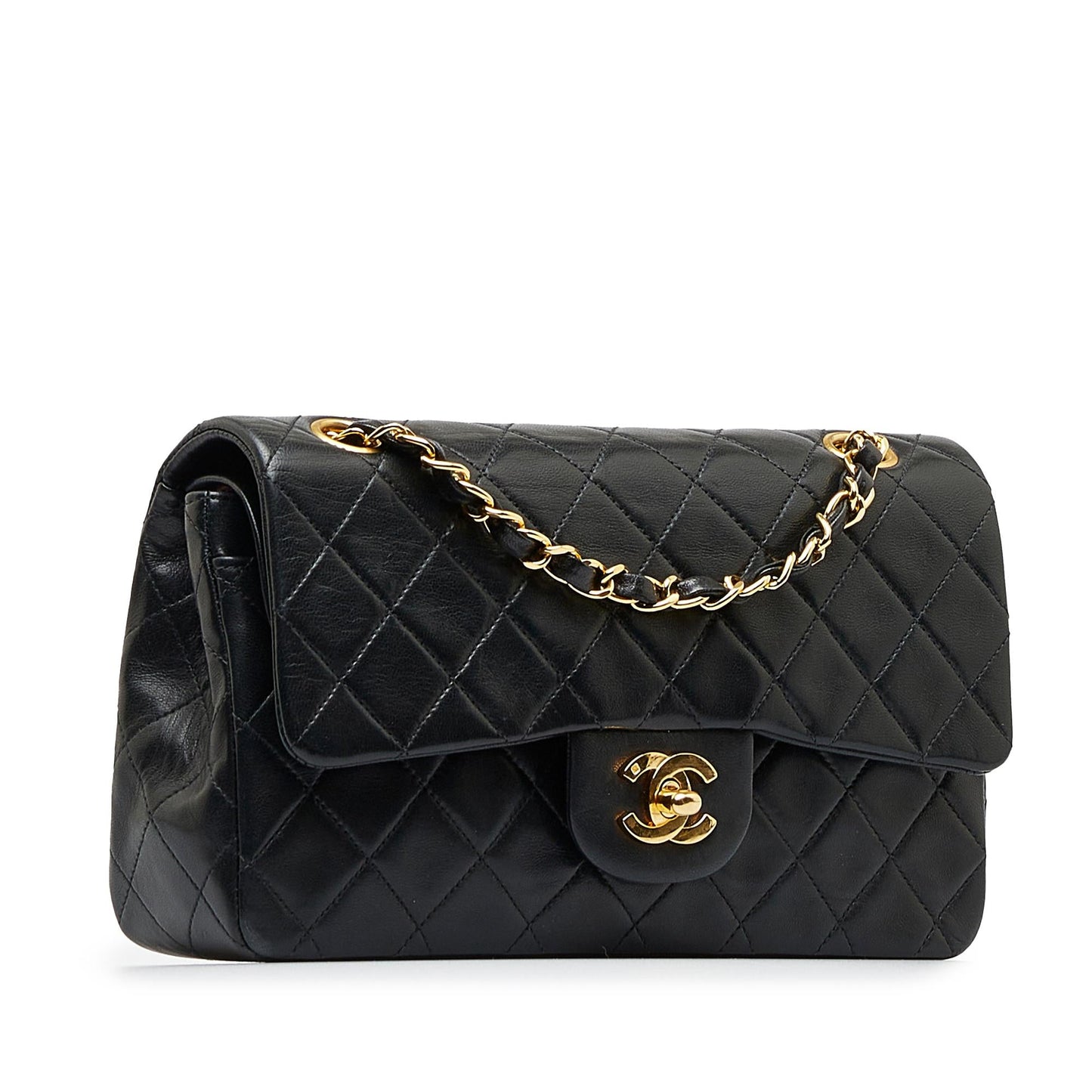 Chanel Small Classic Lambskin Double Flap (SHG-VK8E3E)
