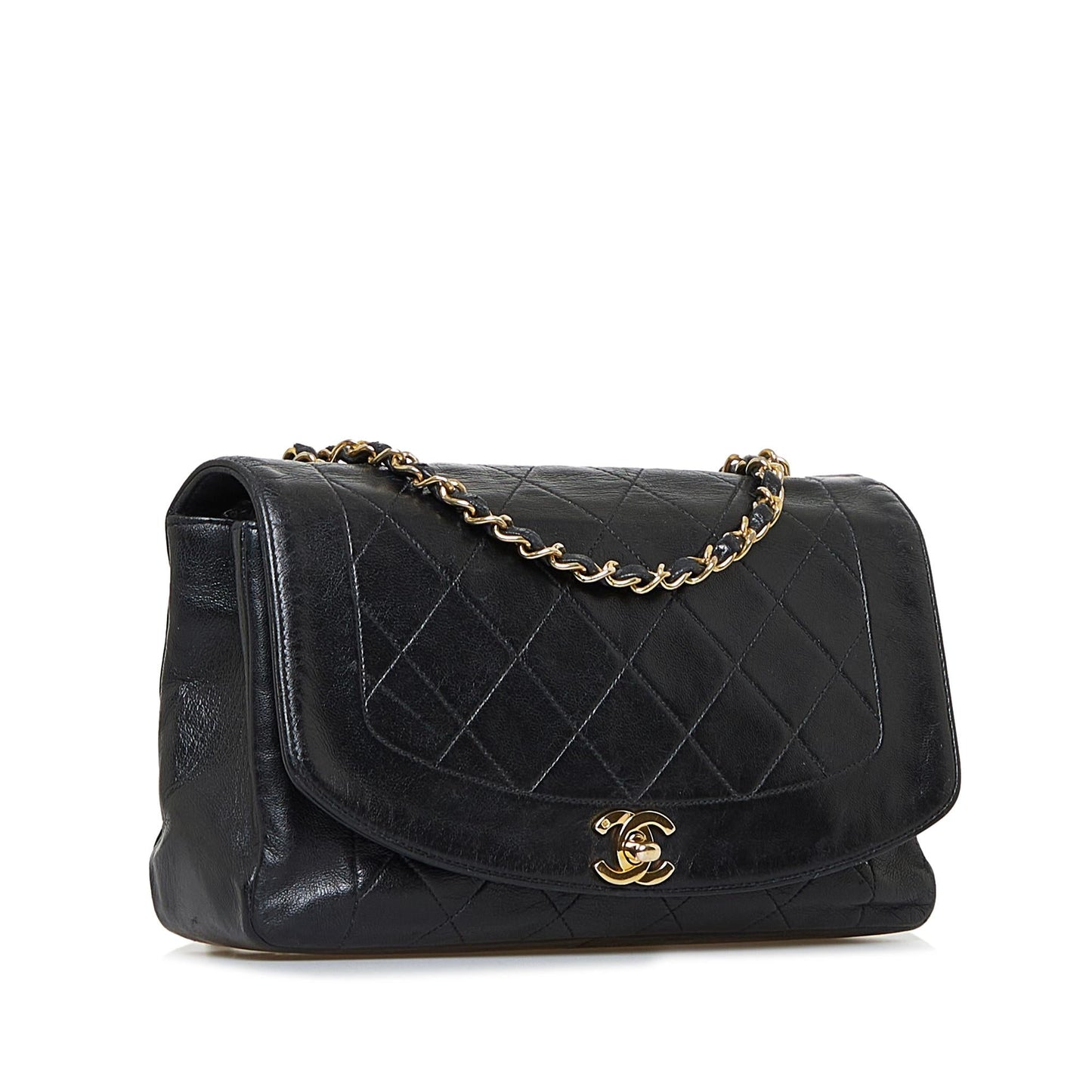 Chanel Small Lambskin Diana Flap (SHG-8DGqg7)