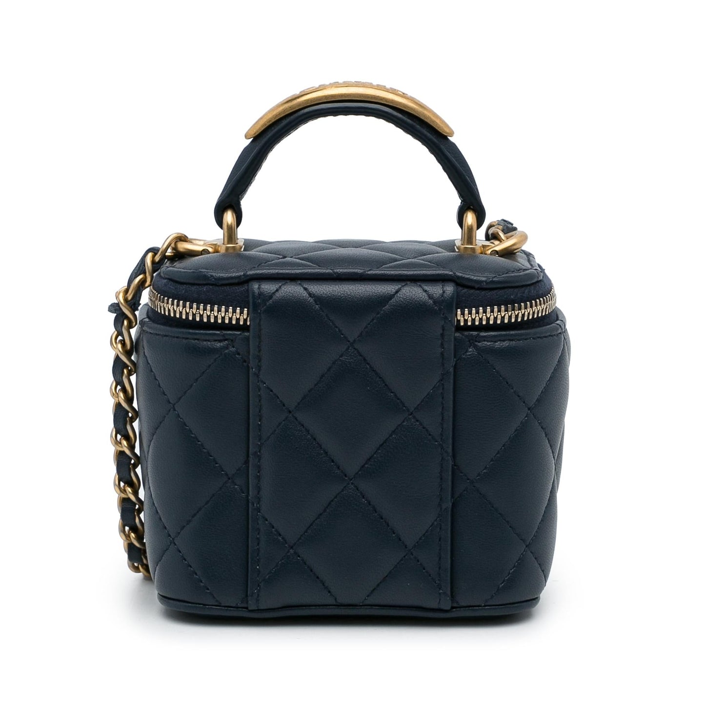 Chanel Small Lambskin Top Handle Vanity Bag (SHG-FgncGV)