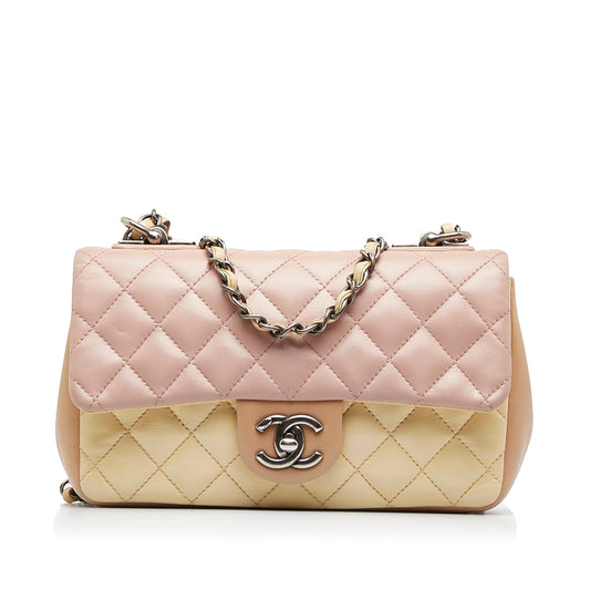 Chanel Small Lambskin Tricolor Single Flap (SHG-S9mL1J)