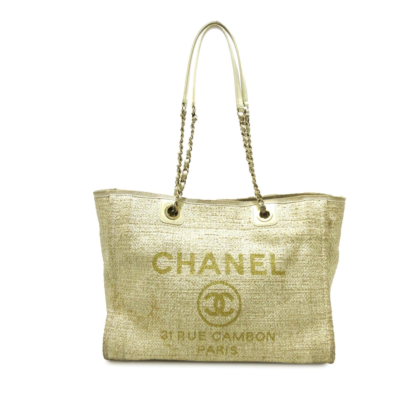 Chanel Small Lurex Boucle Deauville Tote (SHG-8lEXrU)