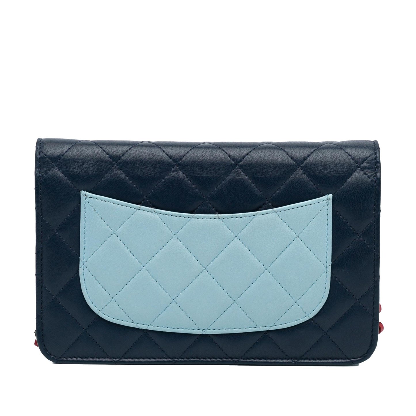 Chanel Tricolor CC Wallet on Chain (SHG-eSS2py)