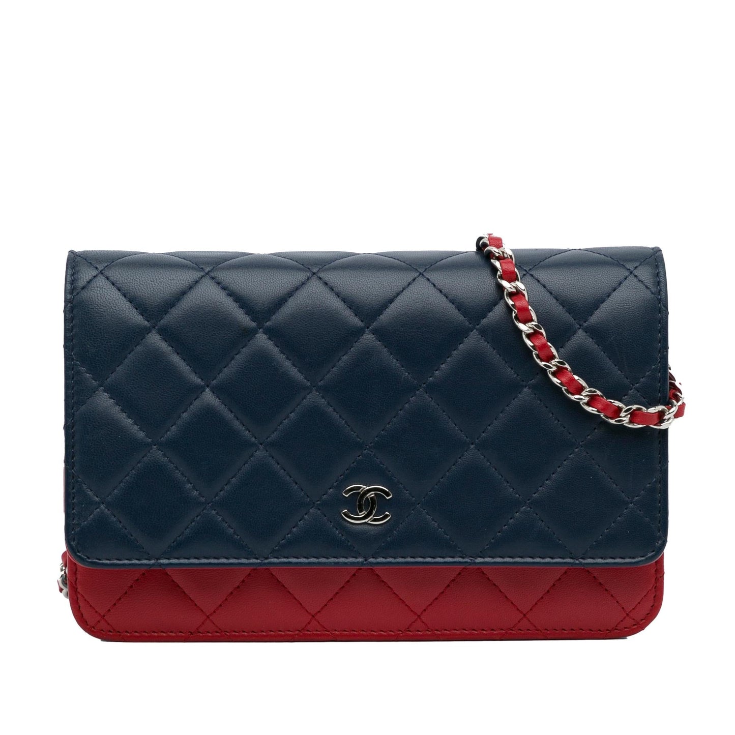 Chanel Tricolor CC Wallet on Chain (SHG-eSS2py)