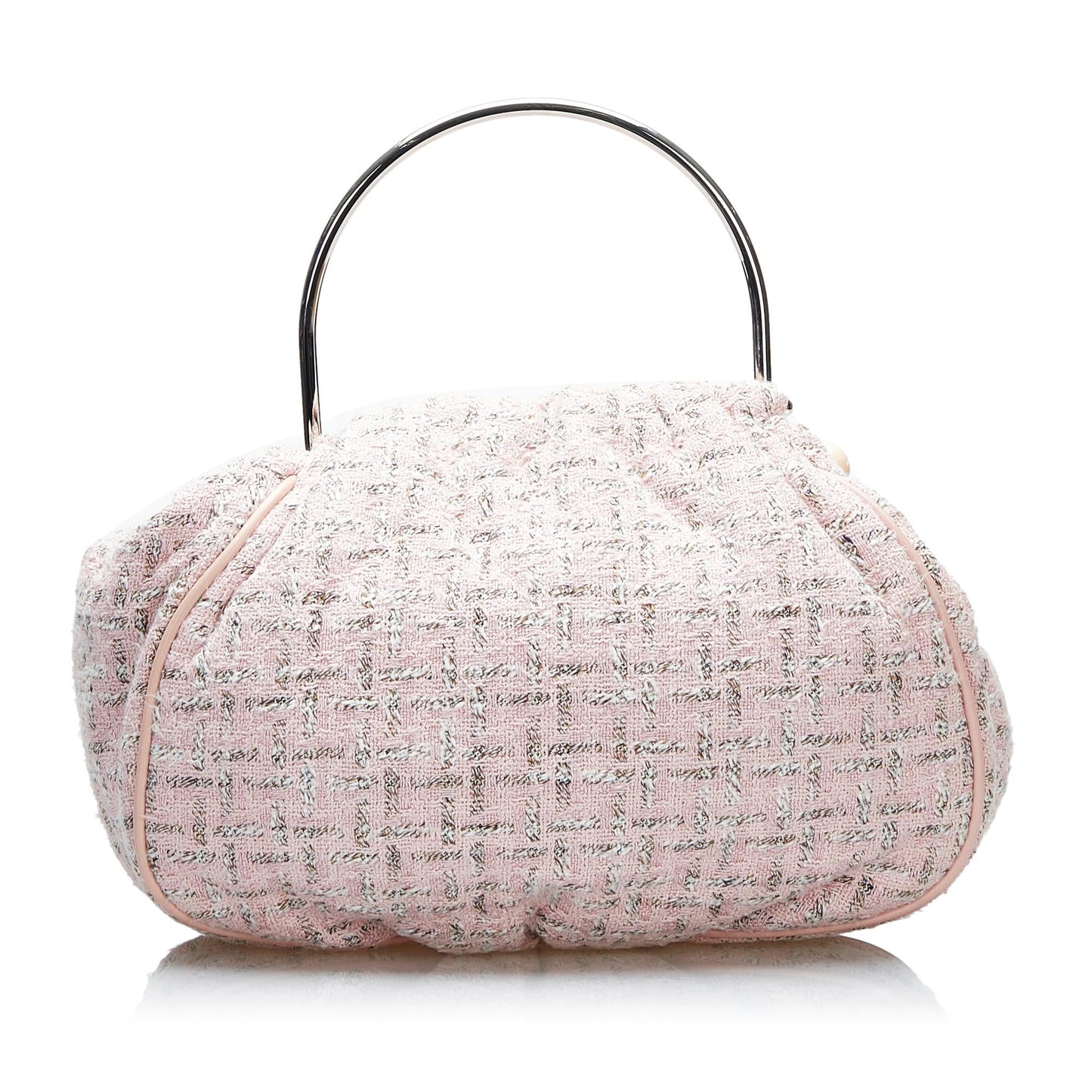 Chanel Tweed Boucle Knitting Handbag (SHG-pvDzjY)