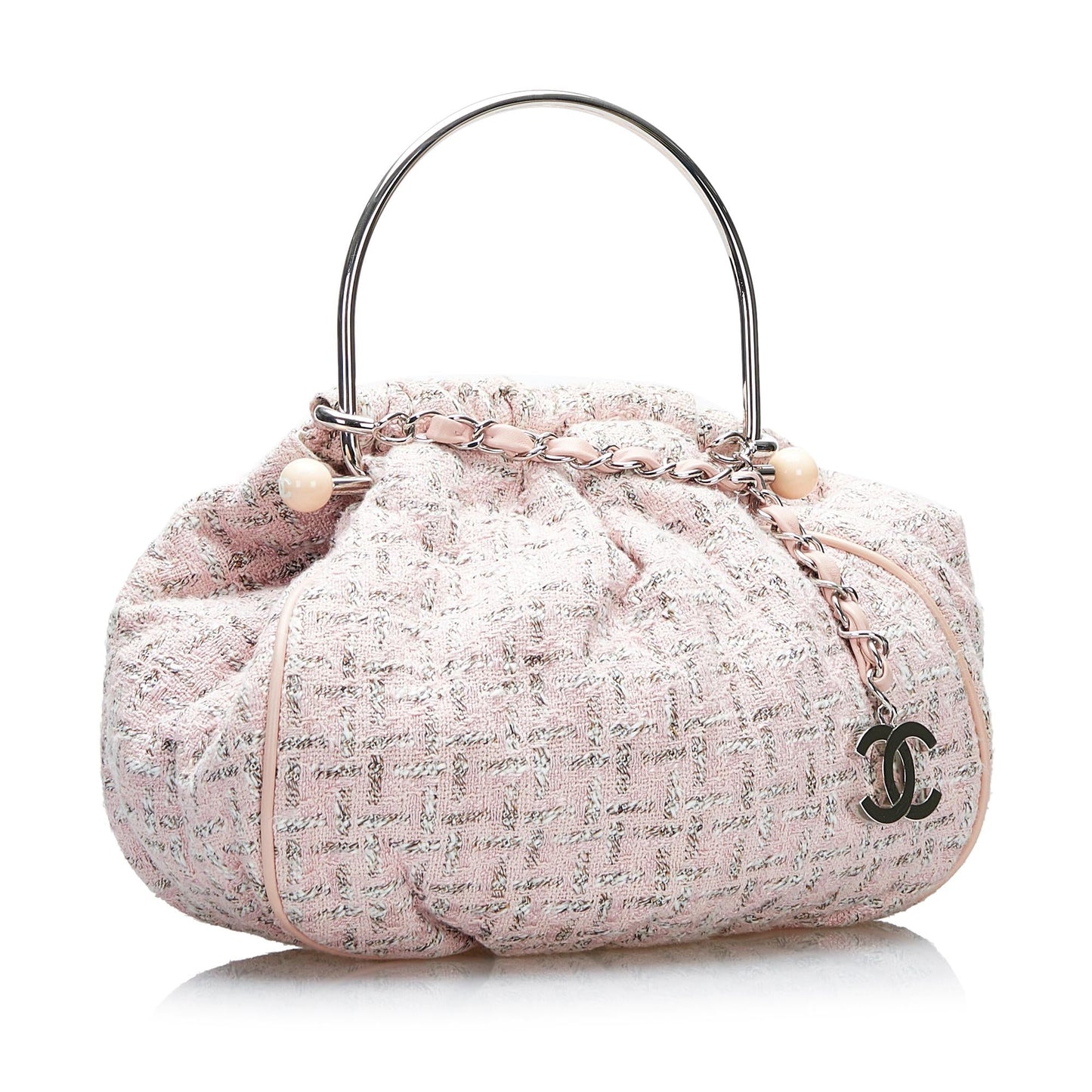 Chanel Tweed Boucle Knitting Handbag (SHG-pvDzjY)