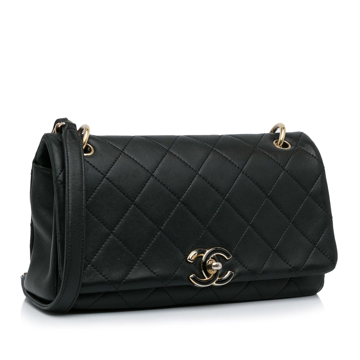 Chanel Twist Chain Enamel CC Flap Bag (SHG-bP0vlF)