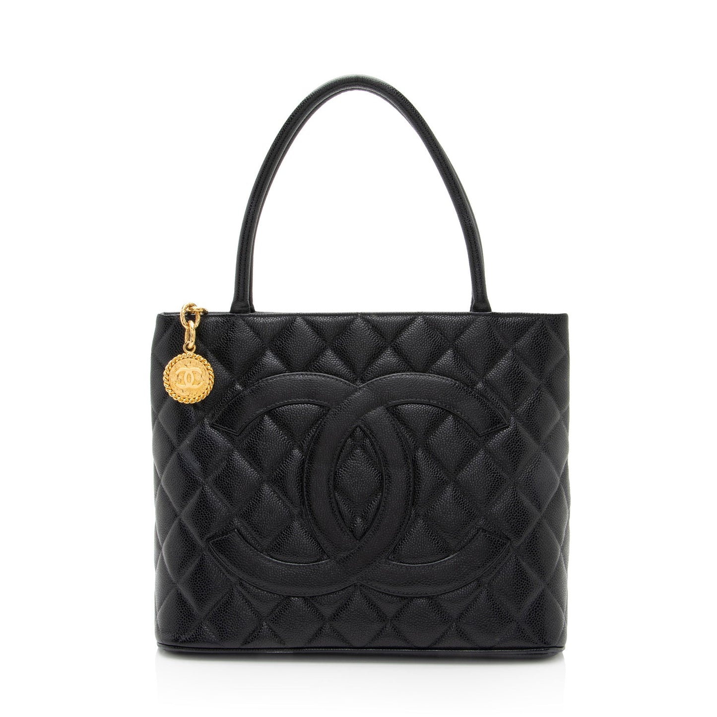Chanel Vintage Caviar Leather Medallion Tote (SHF-1e1Co0)