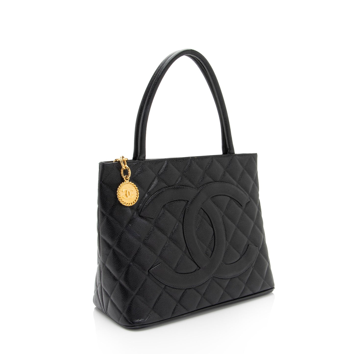 Chanel Vintage Caviar Leather Medallion Tote (SHF-1e1Co0)