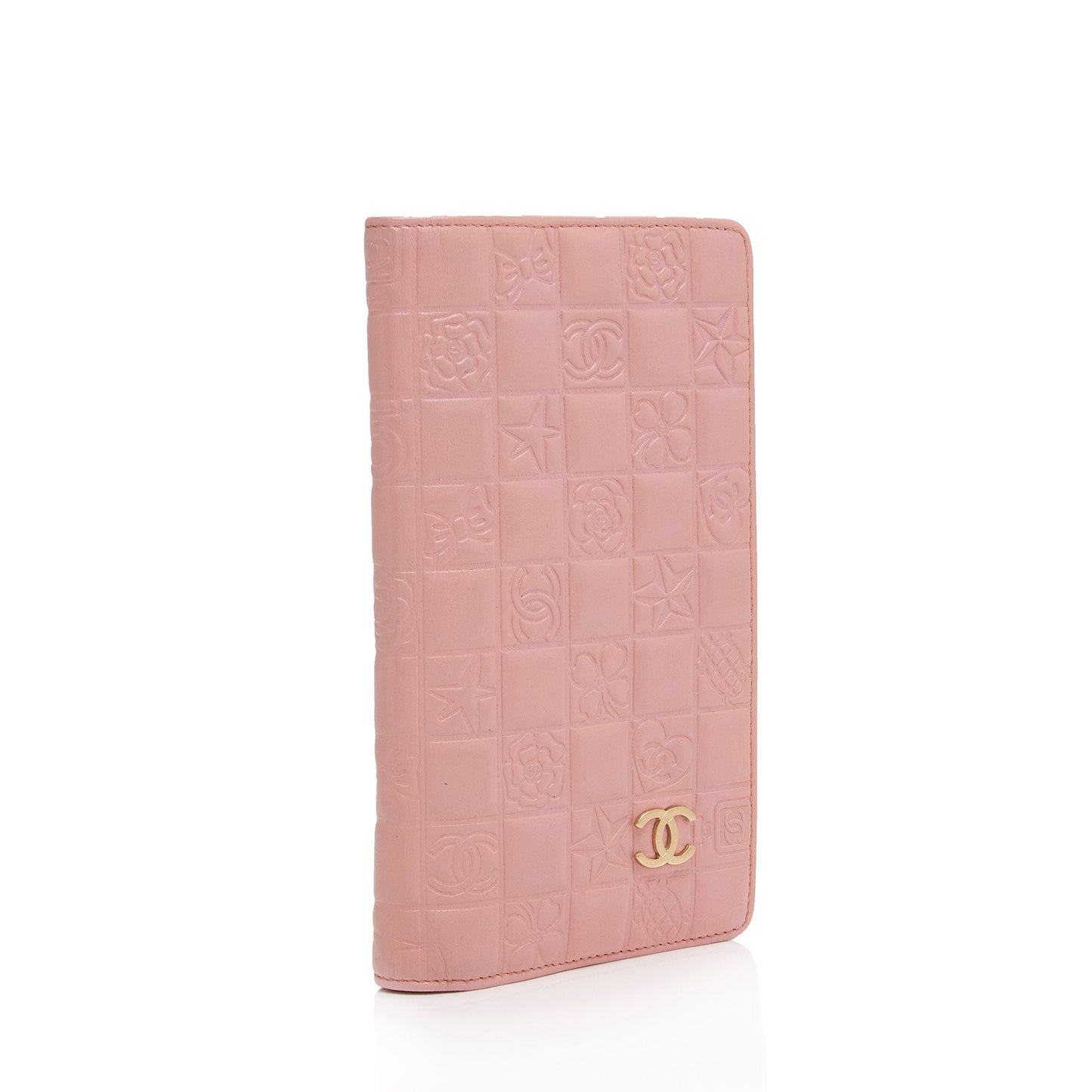 Chanel Vintage Embossed Lambskin Lucky Symbols Bi-Fold Wallet (SHF-uNdtFJ)