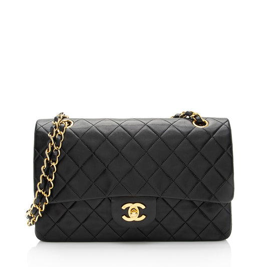 Chanel Vintage Lambskin Classic Medium Double Flap Bag (SHF-G4E2GG)