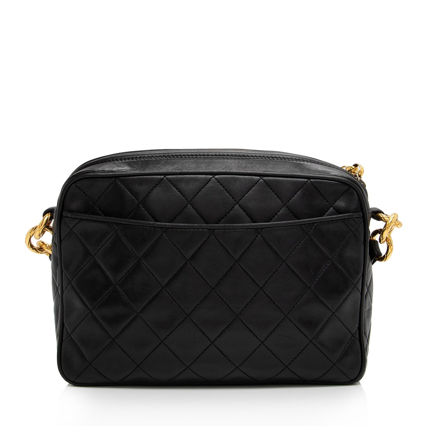 Chanel Vintage Lambskin Pocket Tassel Camera Bag (SHF-GQMWFS)