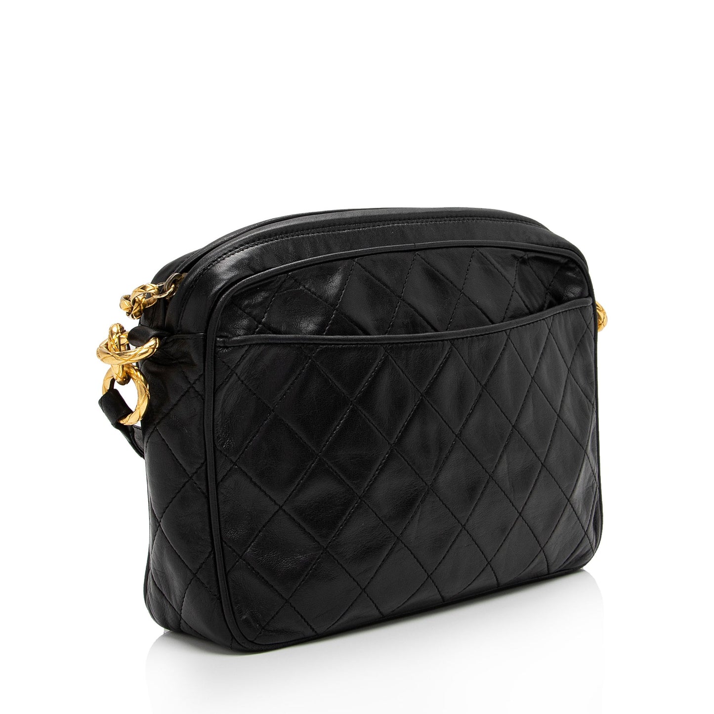 Chanel Vintage Lambskin Pocket Tassel Camera Bag (SHF-GQMWFS)