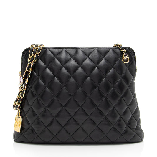 Chanel Vintage Quilted Lambskin Medium Shoulder Bag (SHF-lBlF7a)