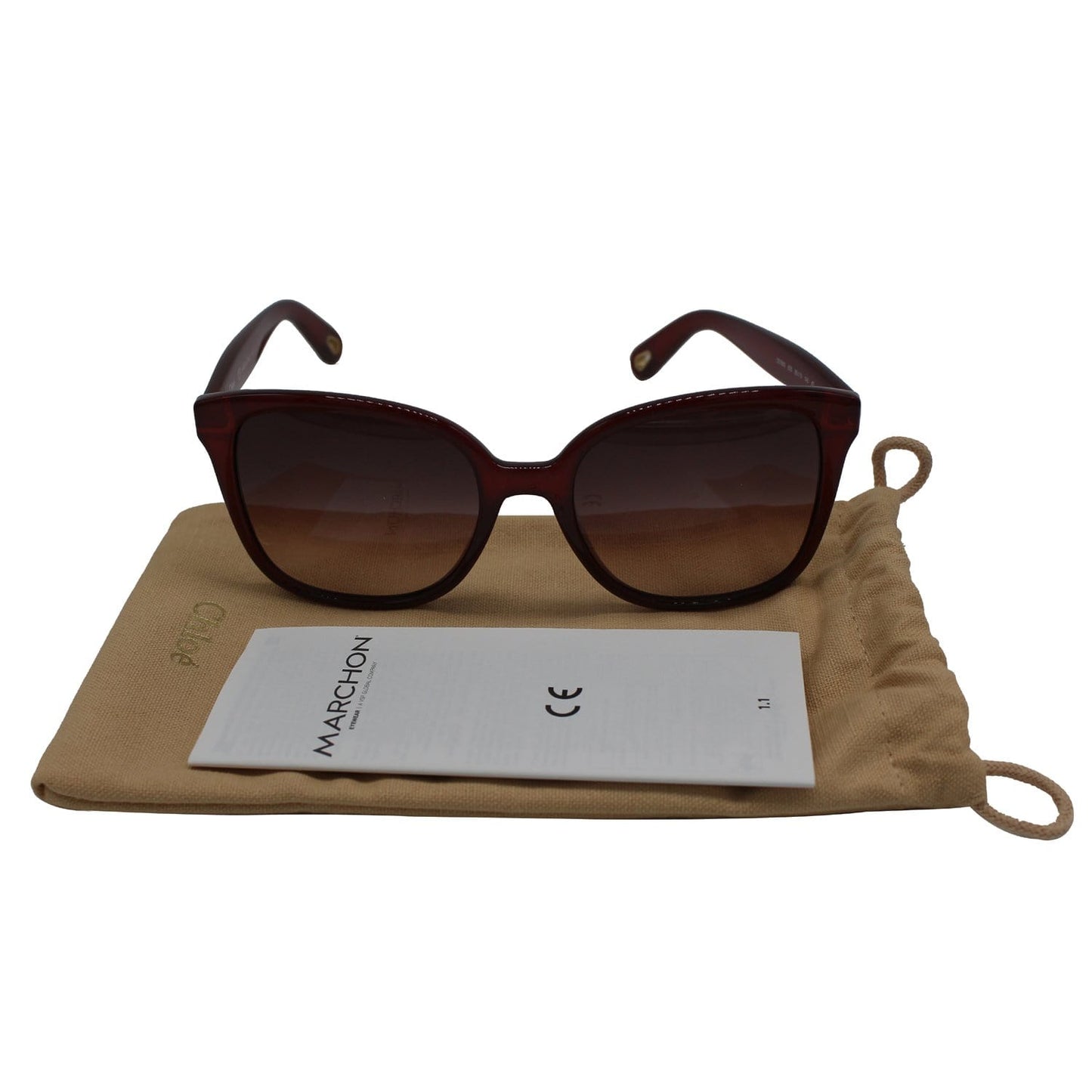 Chloe CE766S 620 Burgundy Sunglasses Grey Lens