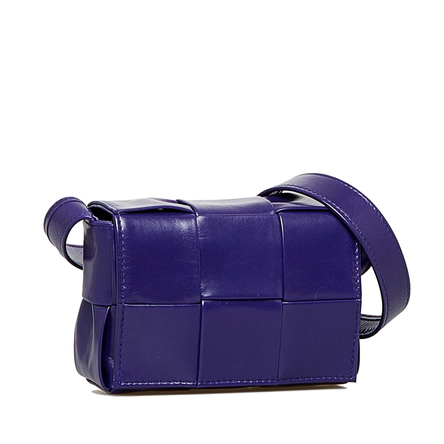 Purple Bottega Veneta Candy Nappa Intrecciato Cassette Crossbody