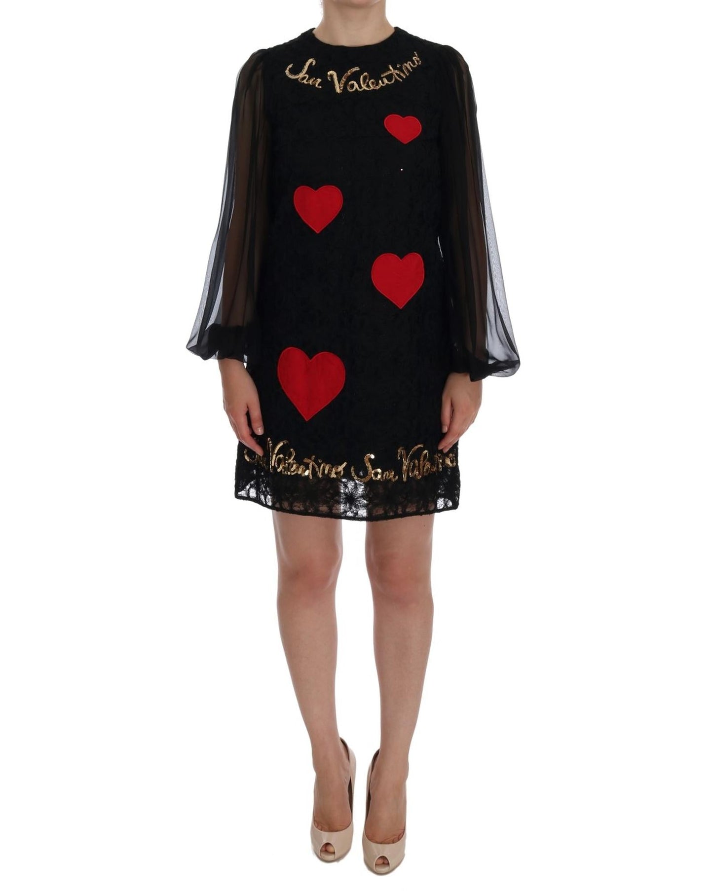 Dolce & Gabbana  San Valentino Embroidered Lace Mini Dress