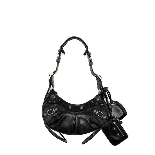 Balenciaga Le Carbo XS shoulder bag lambskin black SHW