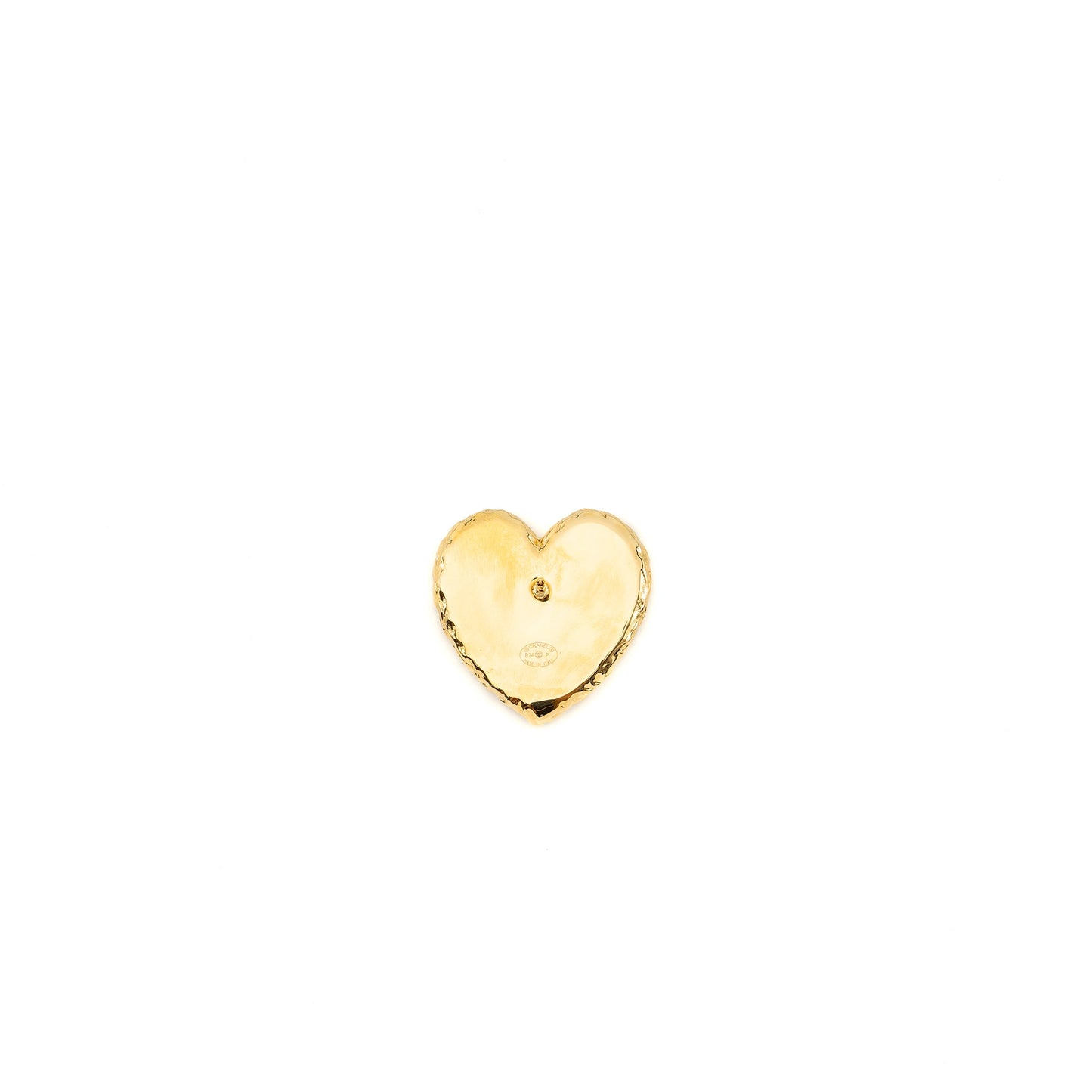 Chanel coco heart brooch black / gold tone