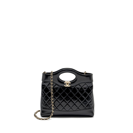 Chanel Mini 31 Bag shiny calfskin black LGHW (microchip)