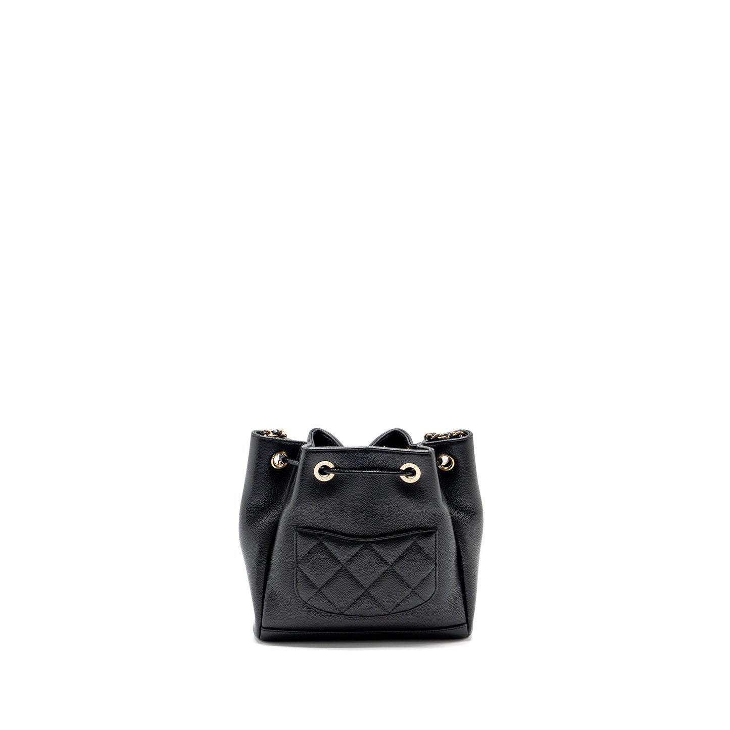 Chanel Business Affinity Drawstring Bucket Bag Caviar Black GHW