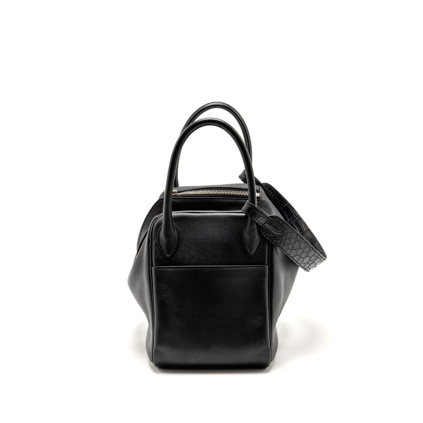 Hermes Touch Lindy 30 Swift/Alligator Mississippiensis Black SHW Stamp C