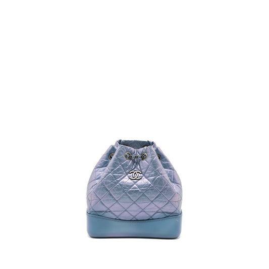 Chanel small Gabrielle backpack calfskin iridescent purple multicolour hardware