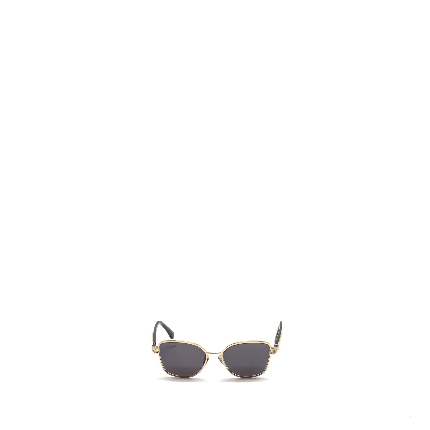 Chanel Sunglasses With Chain Grey / Multicolour Light Gold Tone