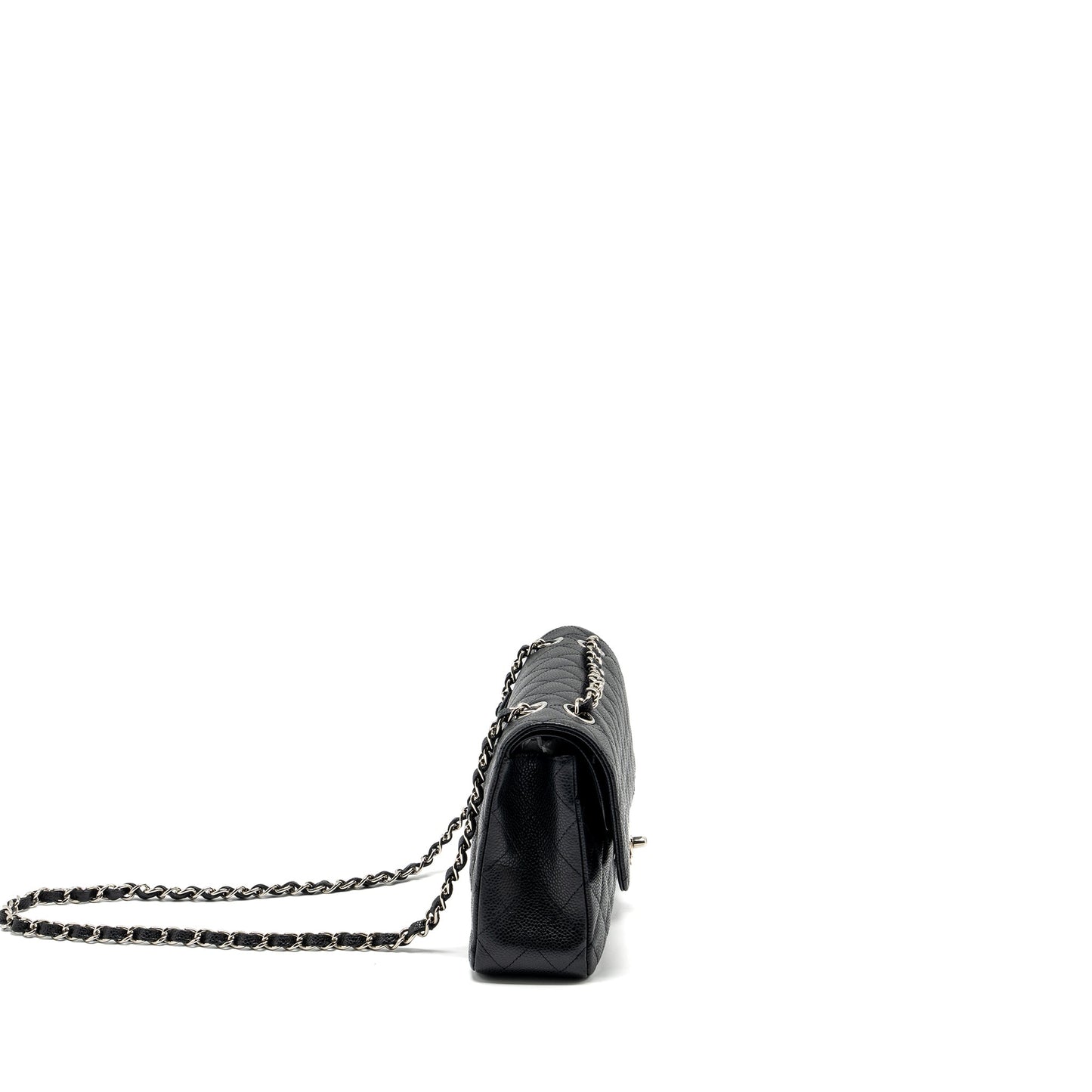 Chanel Medium Classic Double Flap Bag Caviar Black SHW