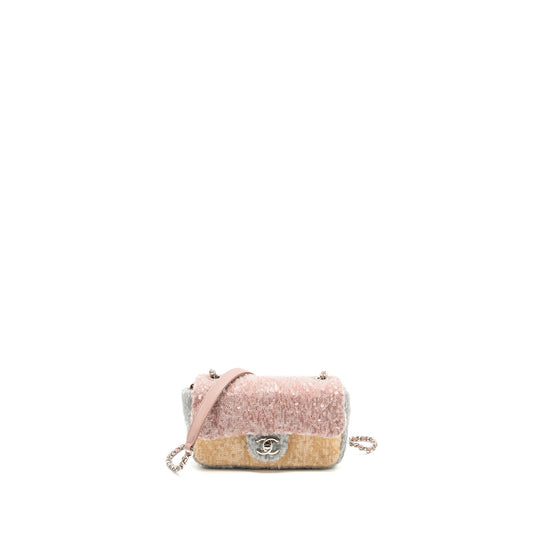 Chanel 18S Mini Waterfall Flap Bag Sequin Pink/Blue/Yellow SHW