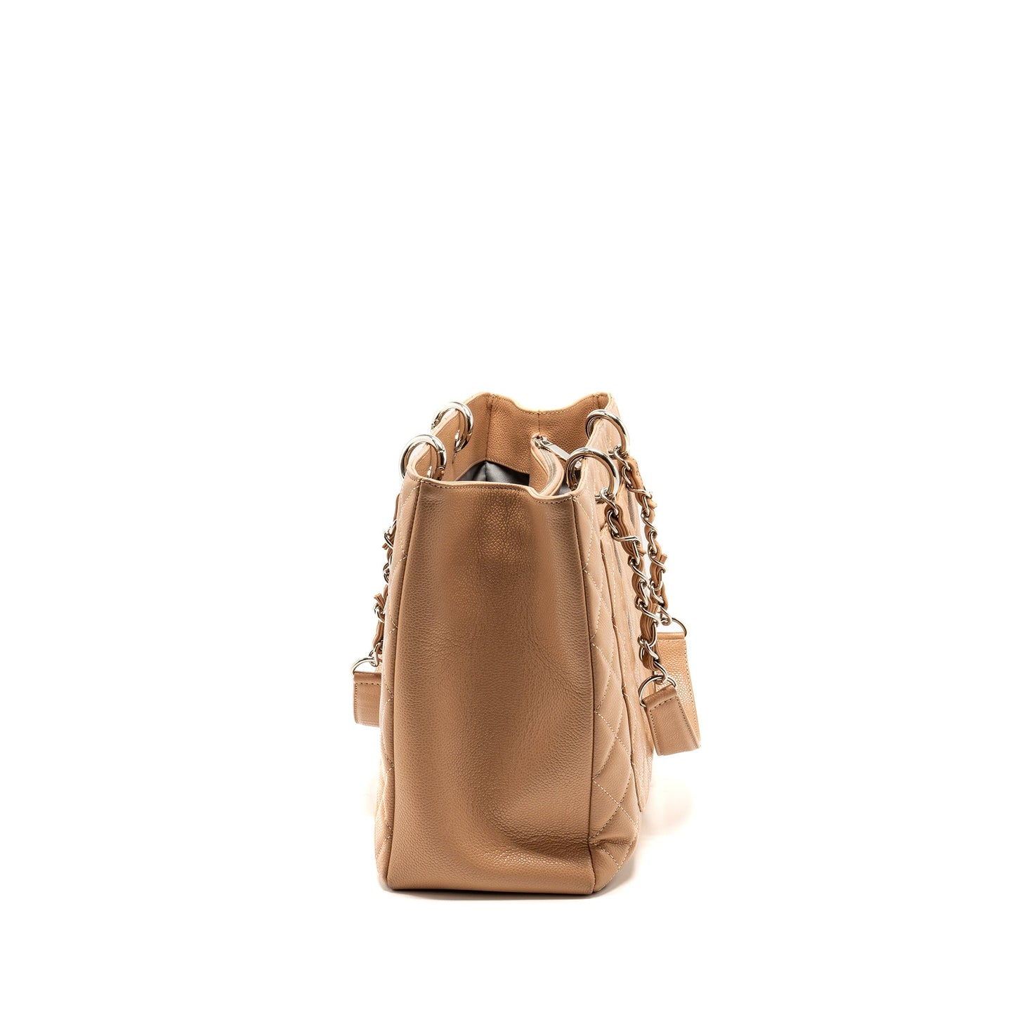 Chanel XL Grand Shopping tote Bag Caviar Dark Beige SHW