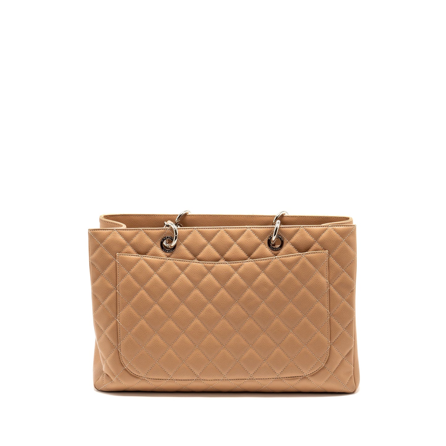 Chanel XL Grand Shopping tote Bag Caviar Dark Beige SHW