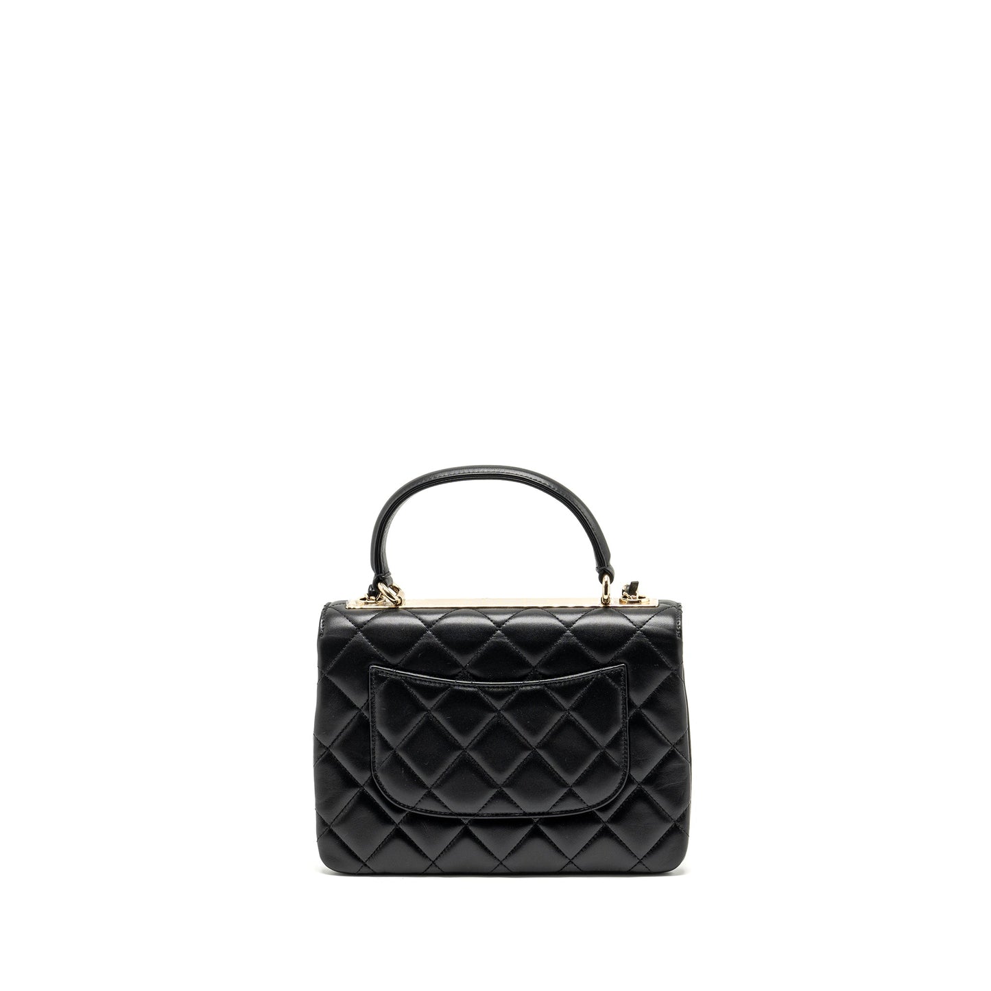 Chanel Small Trendy CC Flap Bag Lambskin Black LGHW (Microchip)