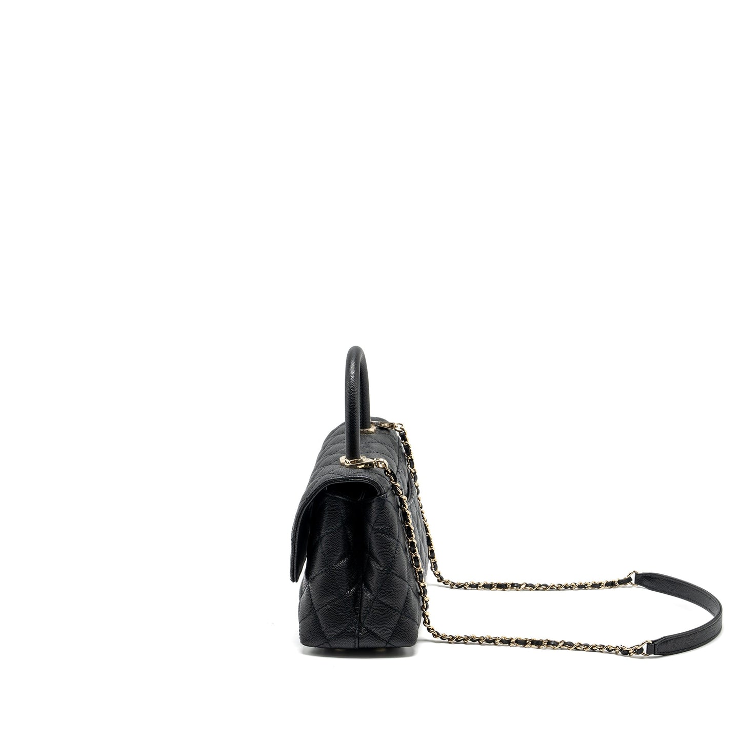 Chanel Small COCO Handle Caviar Black LGHW (Microchip)