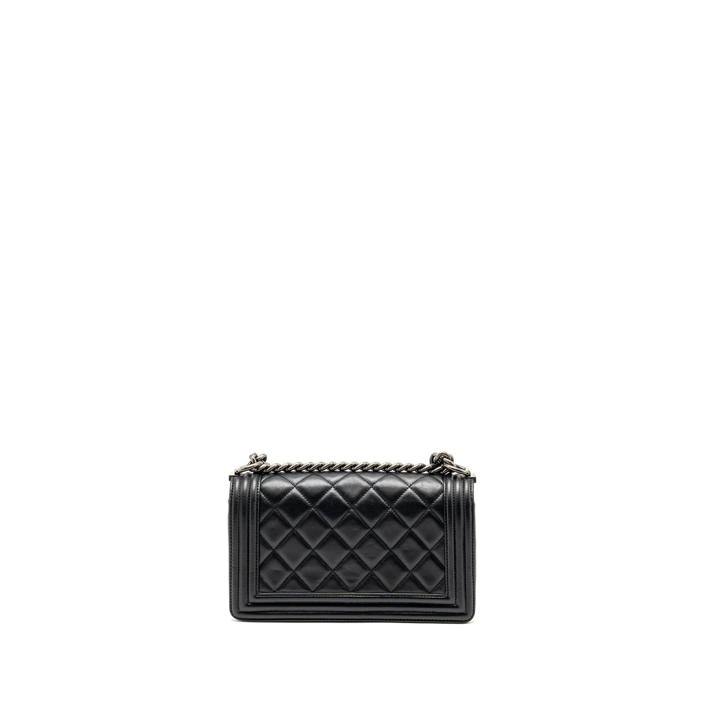 Chanel Medium Boy Bag Calfskin Black Ruthenium Hardware