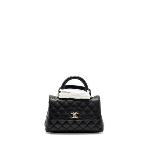 Chanel Small Coco Handle Caviar black LGHW (microchip)