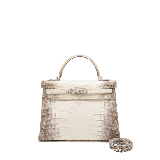 Hermes kelly 32 crocodile niloticus Himalaya blanc SHW stamp Y