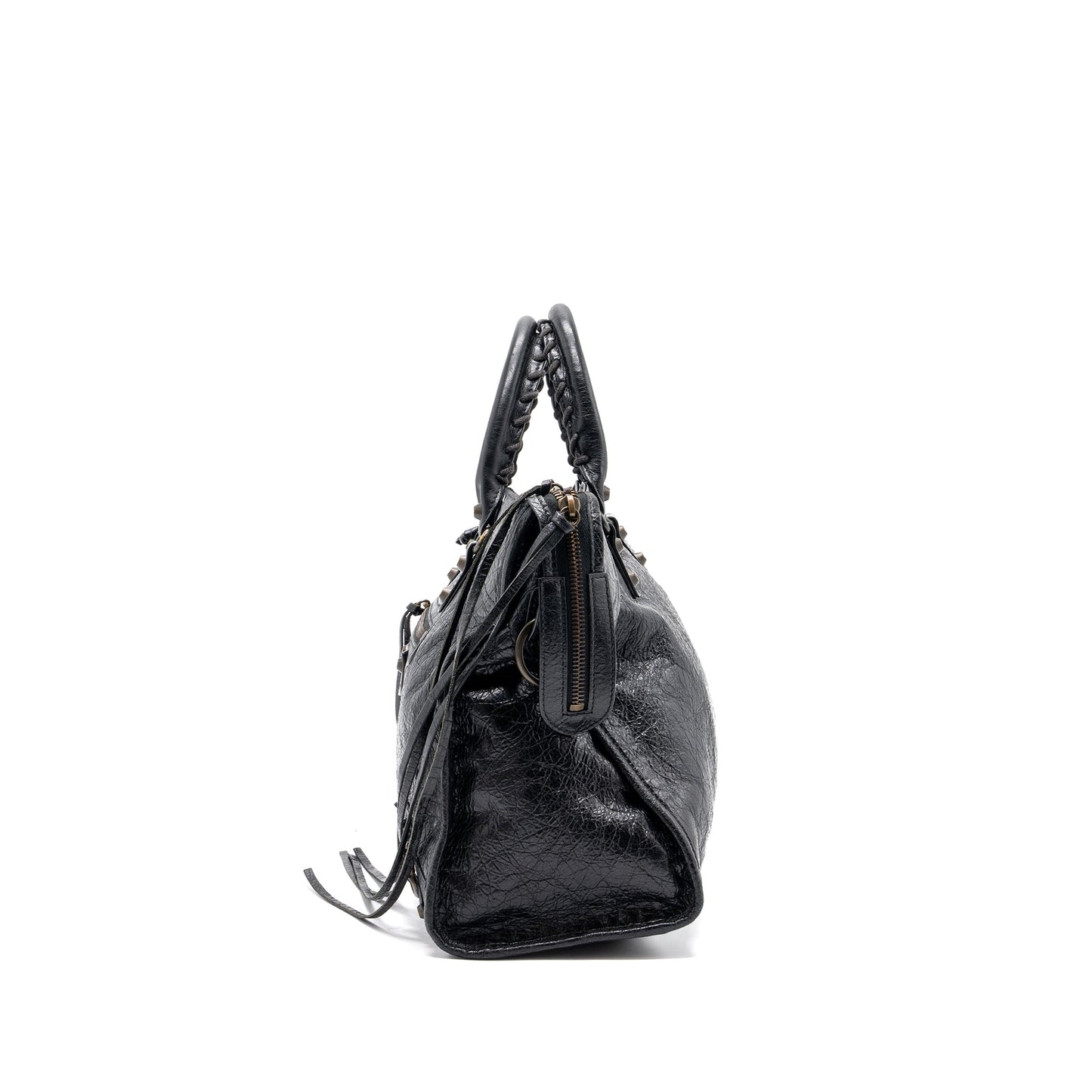 Balenciaga Classic City Bag leather Black Ruthenium Gold Hardware