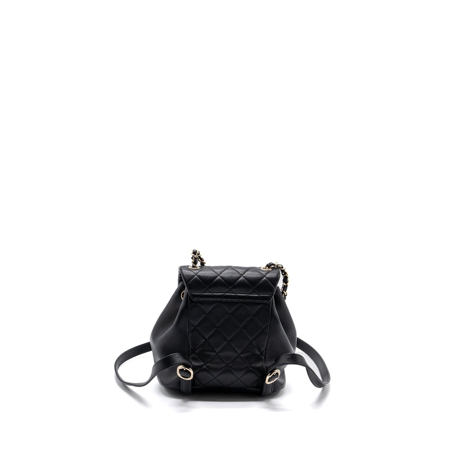 Chanel mini Duma backpack lambskin black LGHW (microchip)